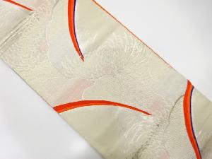 アンティーク　雲に菊模様織出し袋帯（着用可）